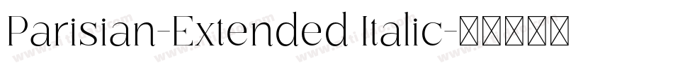 Parisian-Extended Italic字体转换